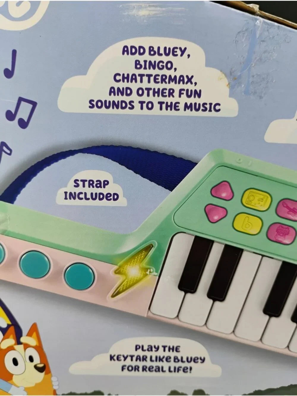 Bluey Keytar Toy By VTech For Ages 3-6 With Strap Included